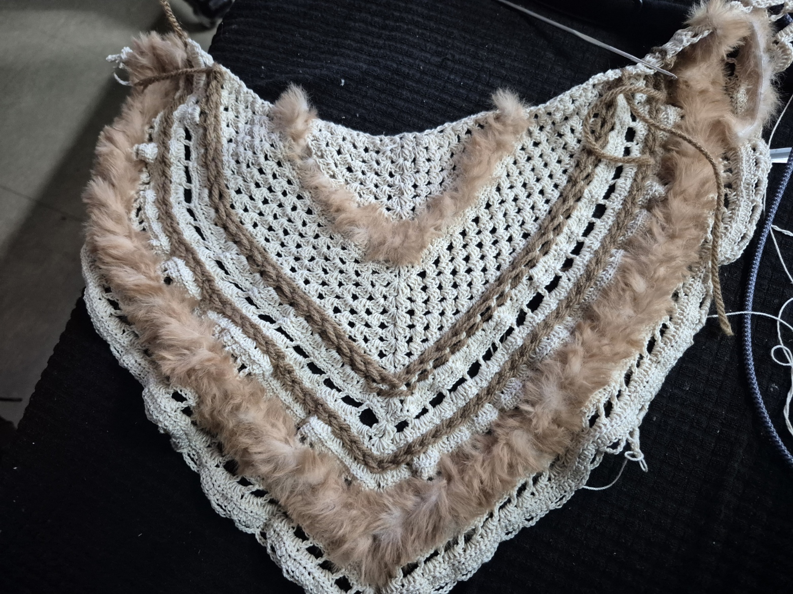 Earth Tone Multi textile Scarf