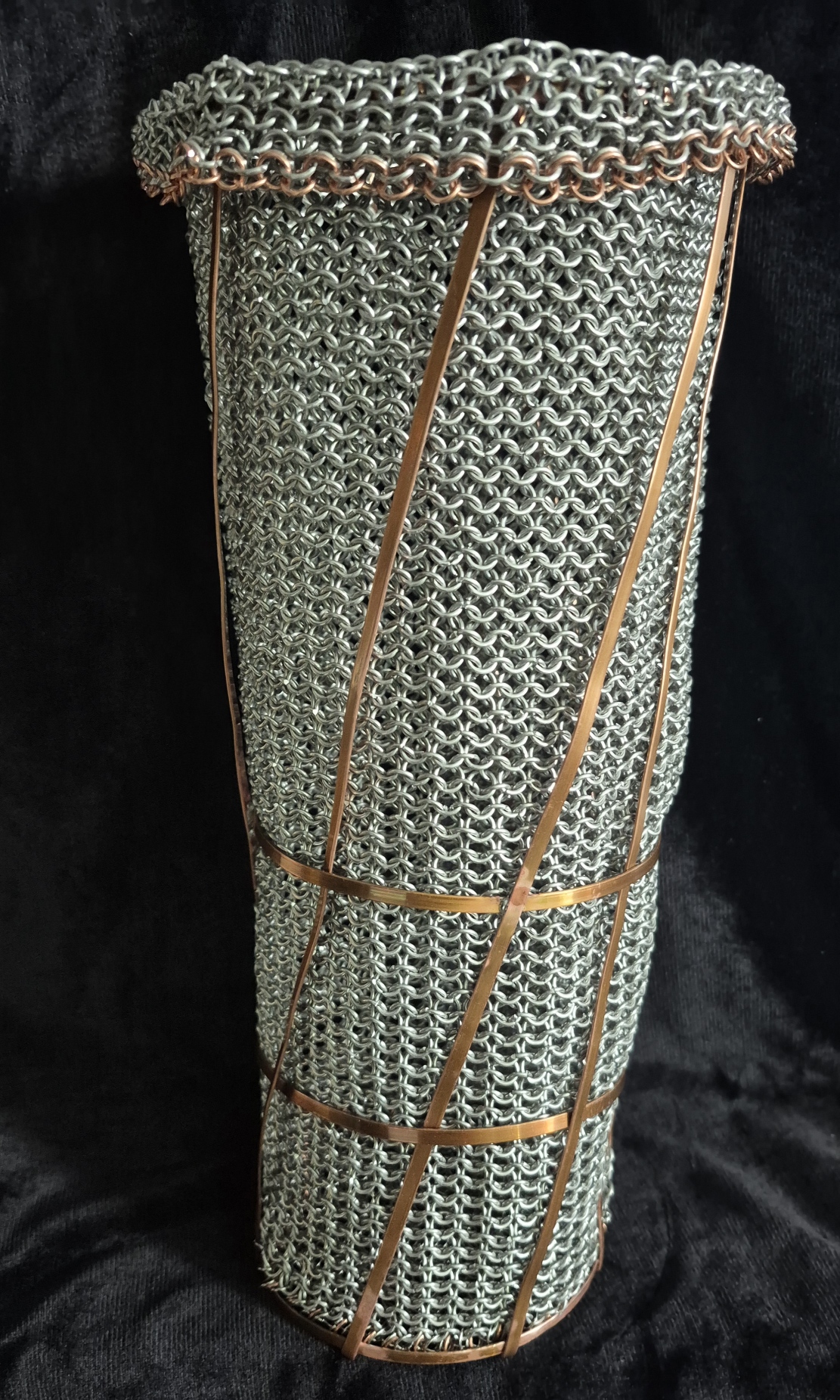 Chainmaille and Copper Vase