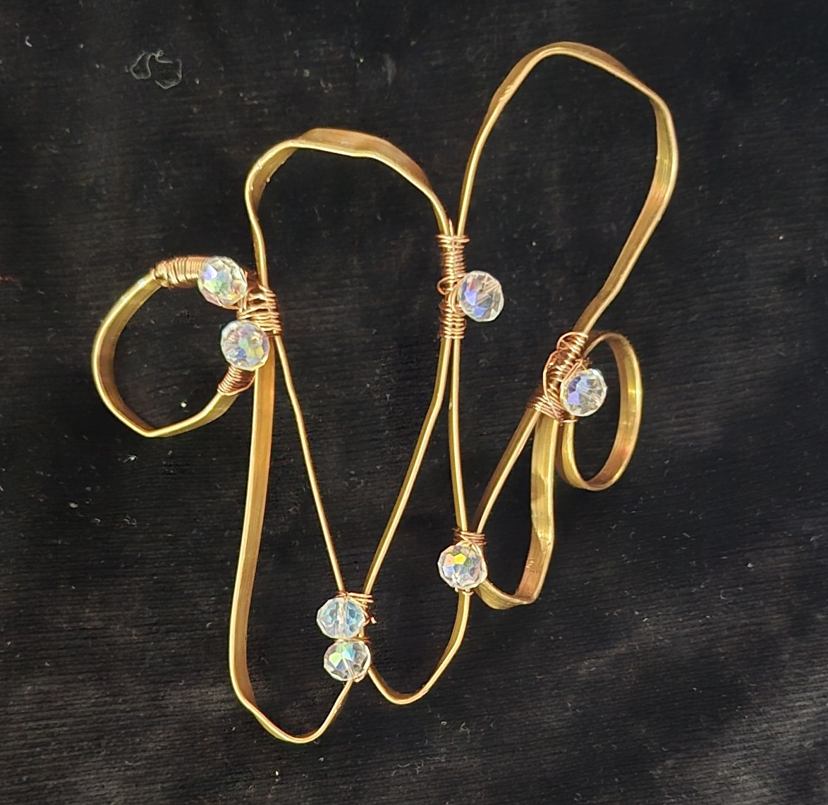 Copper messy bun holder